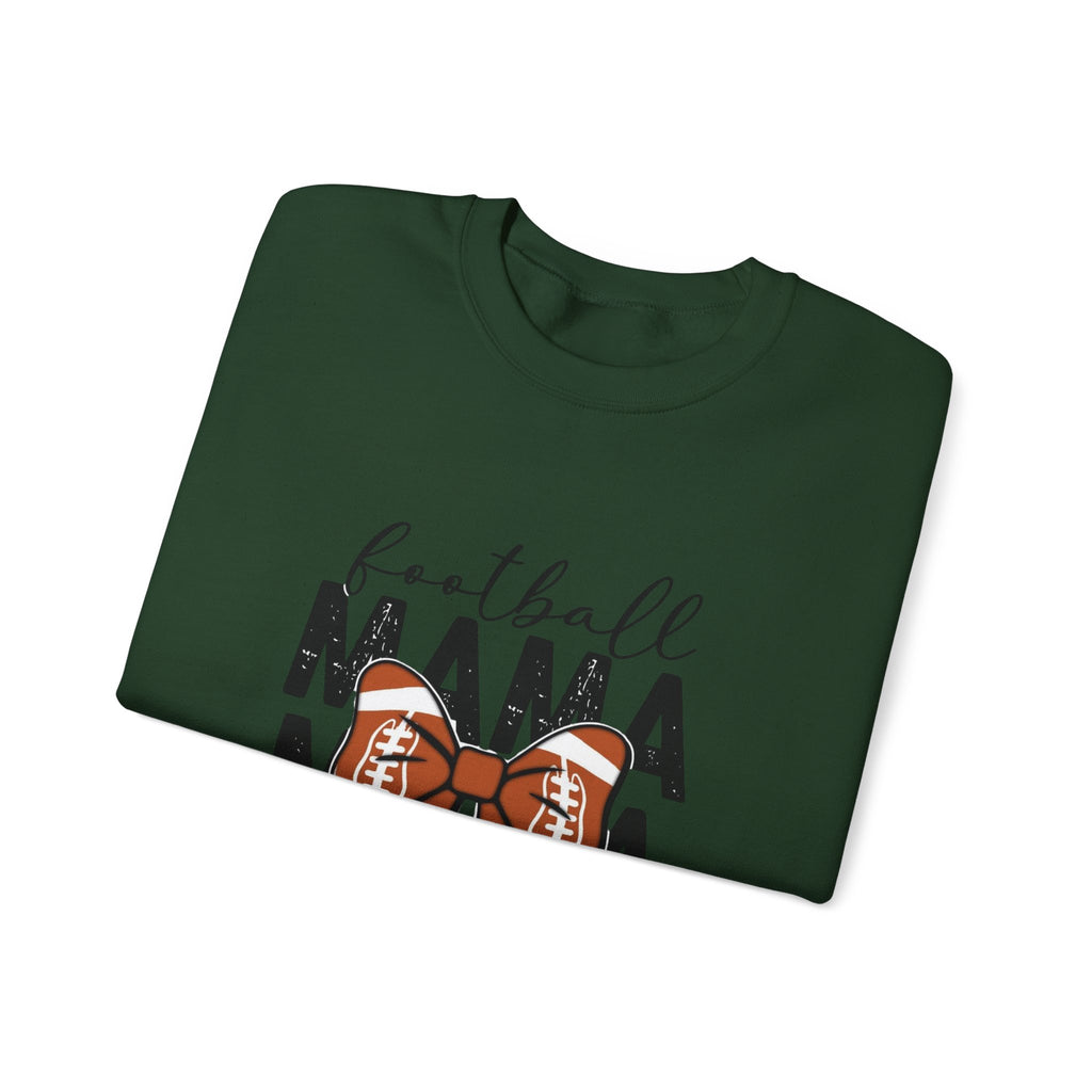 Football Mama Crewneck Sweatshirt — 'Football Mama Mama Mama' Bow Design