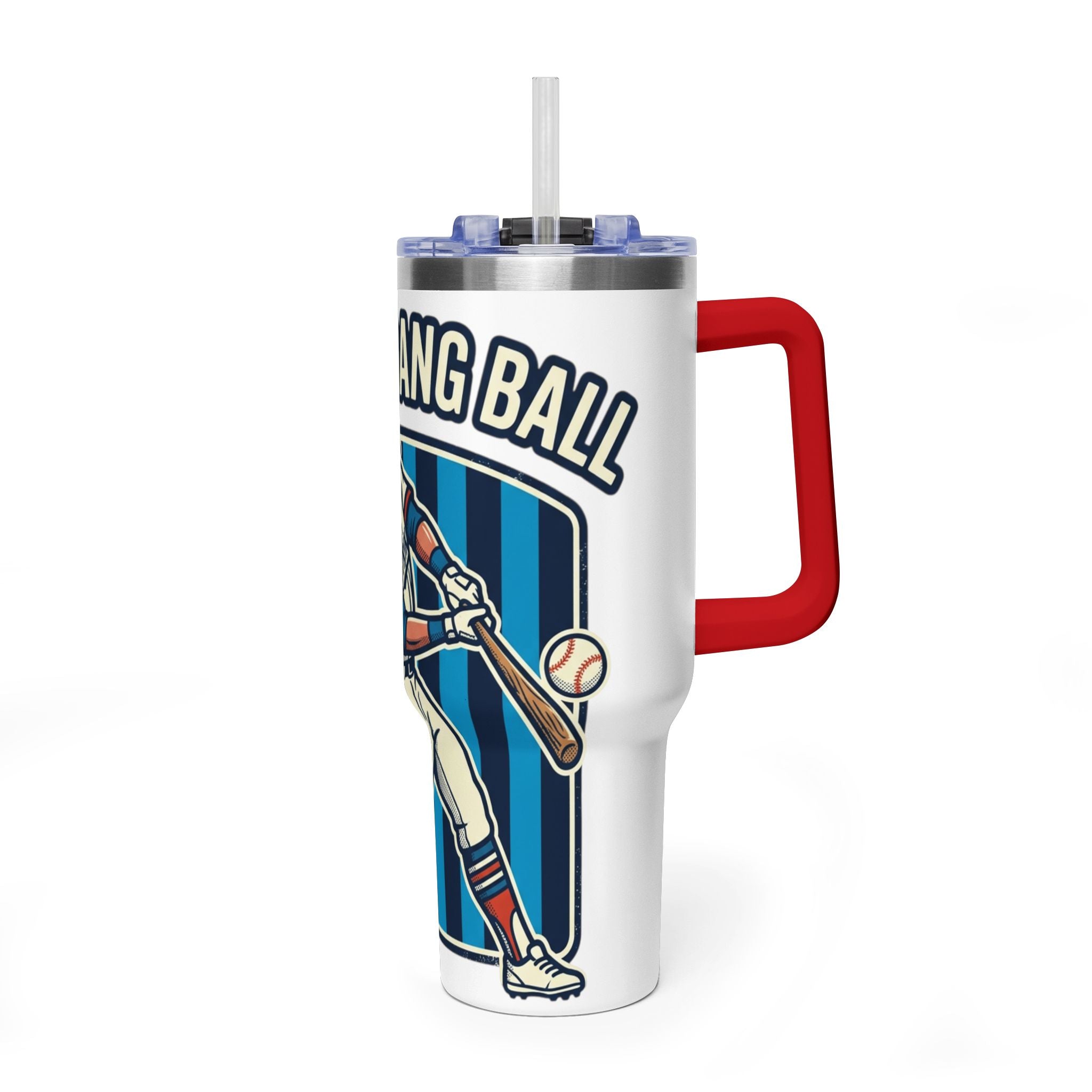 40oz Baseball Tumbler – “Hit the Dang Ball” Vacuum Insulated Travel Mug