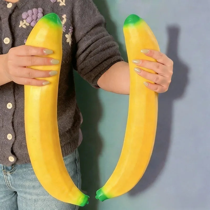 Giant Banana Squishy Toy  Banana Squeeze Toy Squishy Stress Relief Fidget Toy Slow Rising Desk Accessory for Adults Gifts