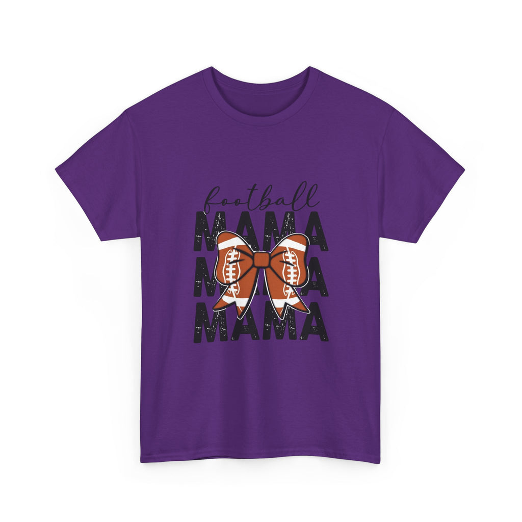 Football Mama T-Shirt — Cute Mom Football Tee with Bow