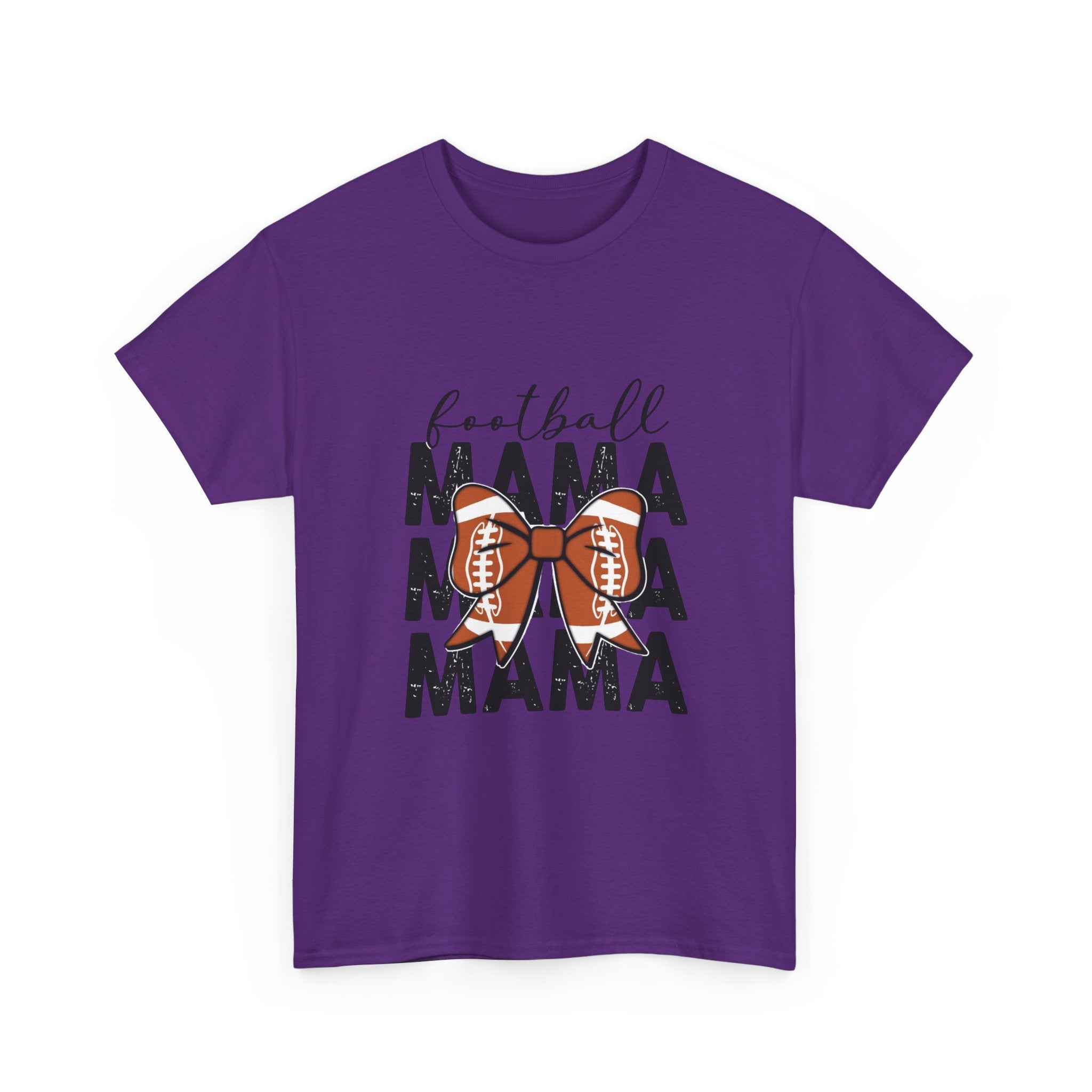 Football Mama T-Shirt — Cute Mom Football Tee with Bow