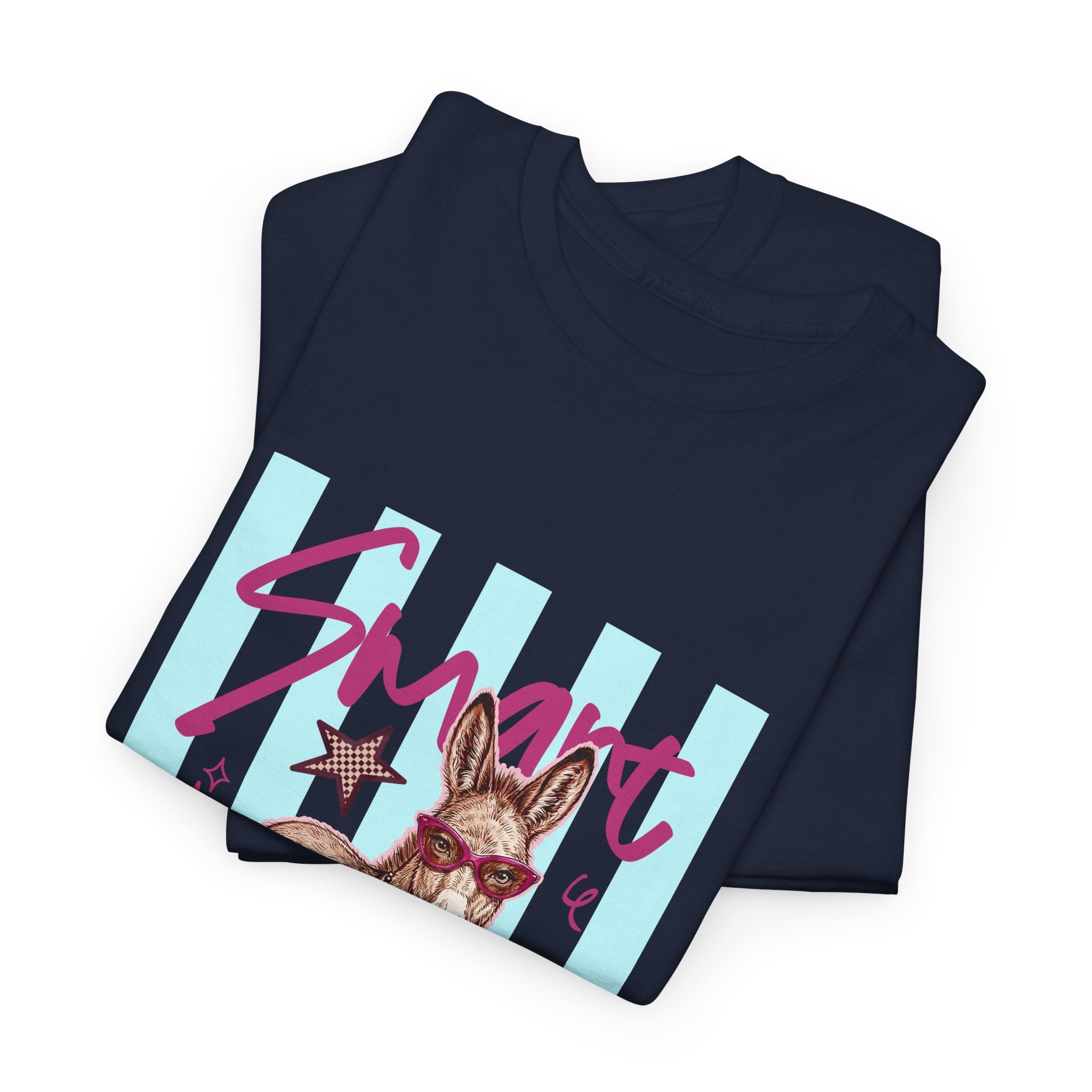 Donkey 'Smart' Graphic Tee — Cute Retro Animal Shirt