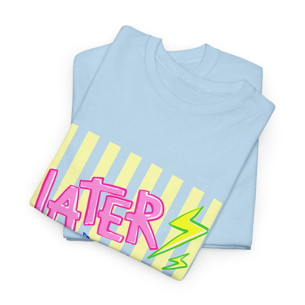 Later Gator Graphic Tee - Neon Retro Alligator Shirt