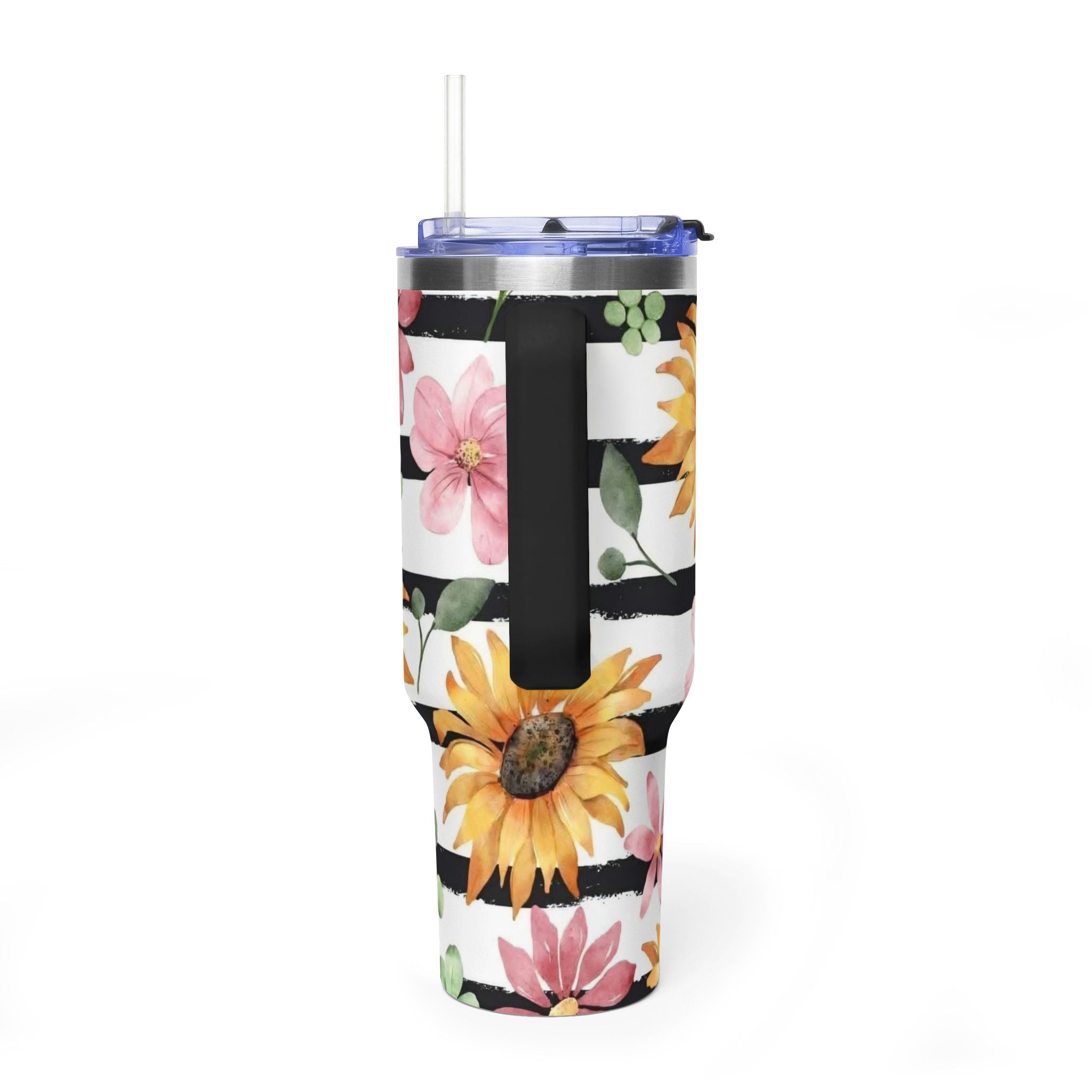 Best Mom Ever 40oz Vacuum Tumbler – Floral Sunflower Travel Cup