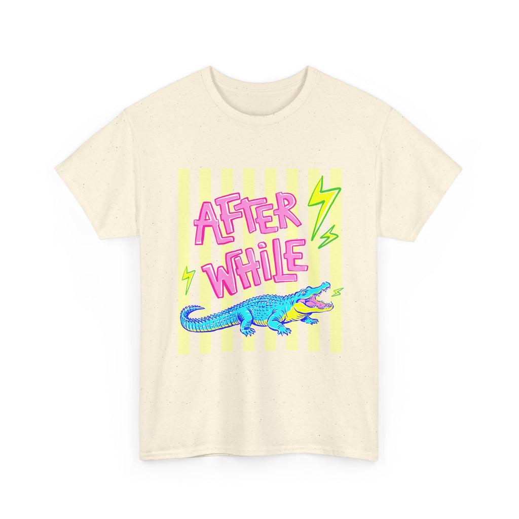 After While Alligator T-Shirt — Retro Neon Graphic Tee