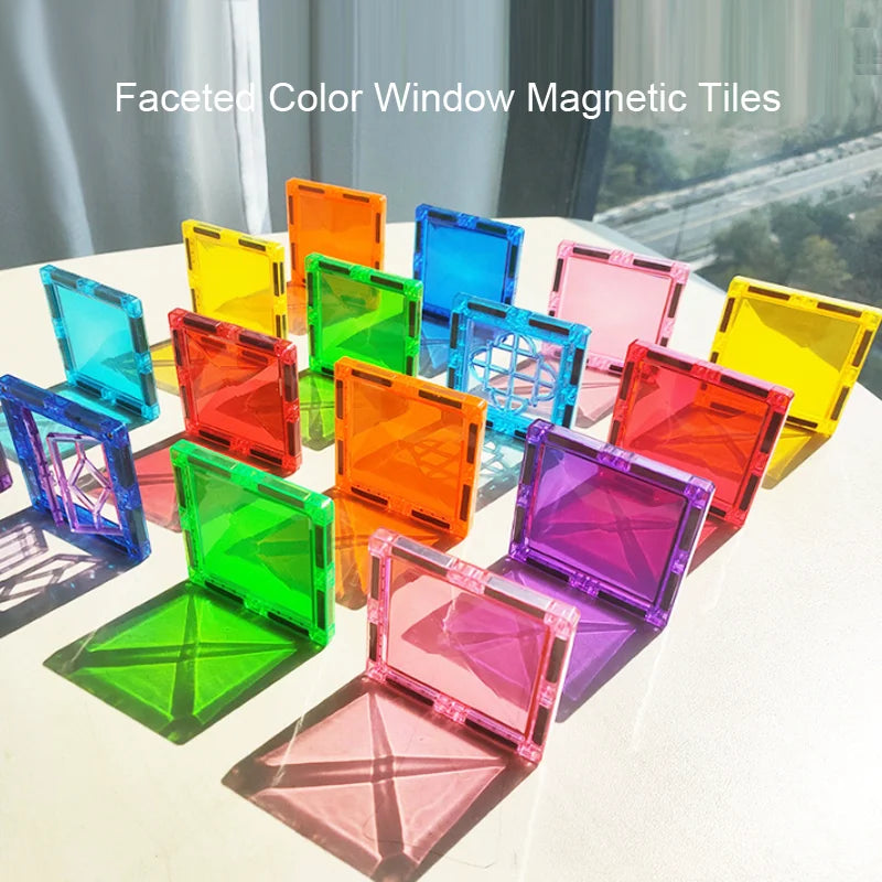 Magnetic Tiles Magnetic Building Blocks Creative Architect Toys Educational Toy for Boys and Girls Children's Toy