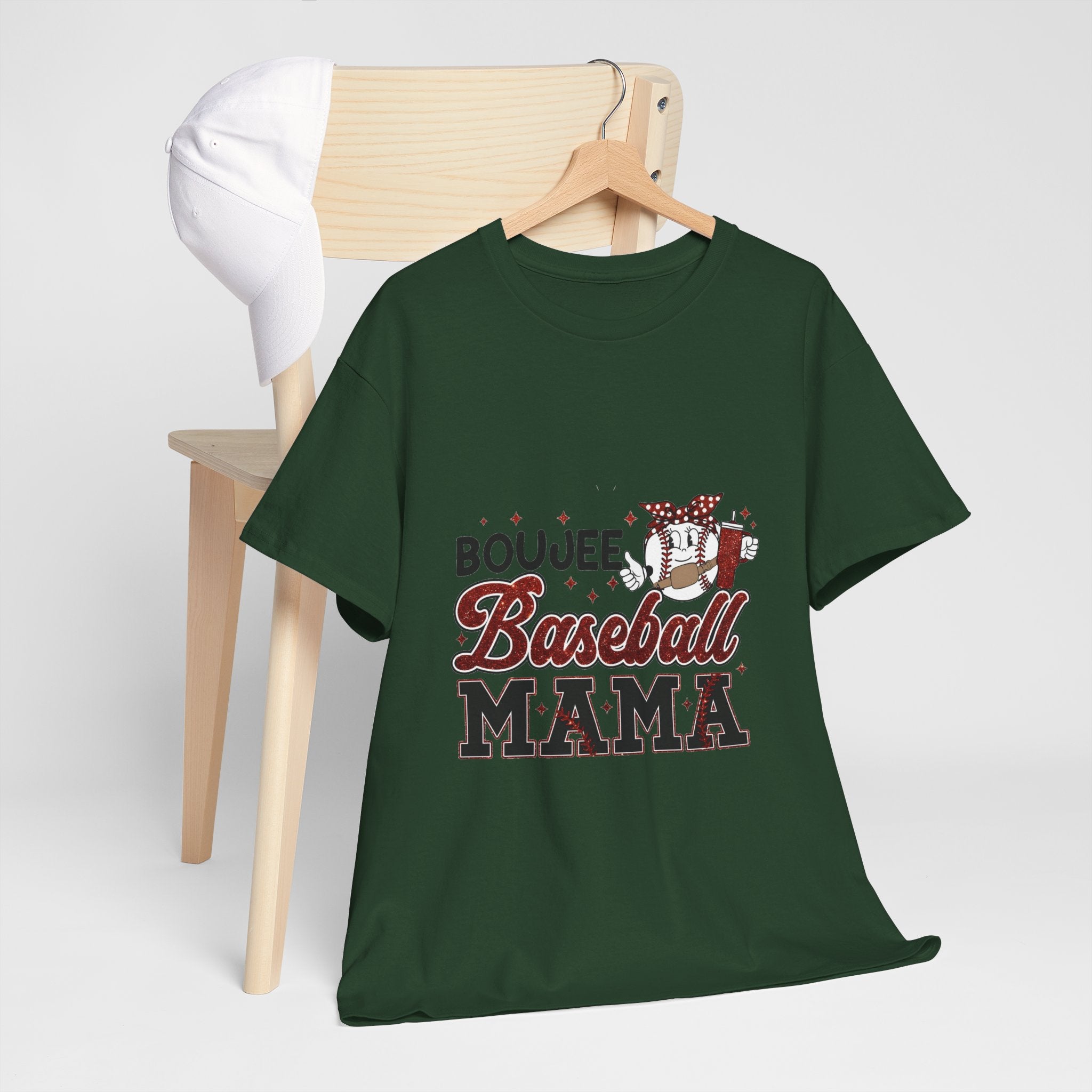 Boujee Baseball Mama T-Shirt – Cute Mom Graphic Tee for Baseball Moms