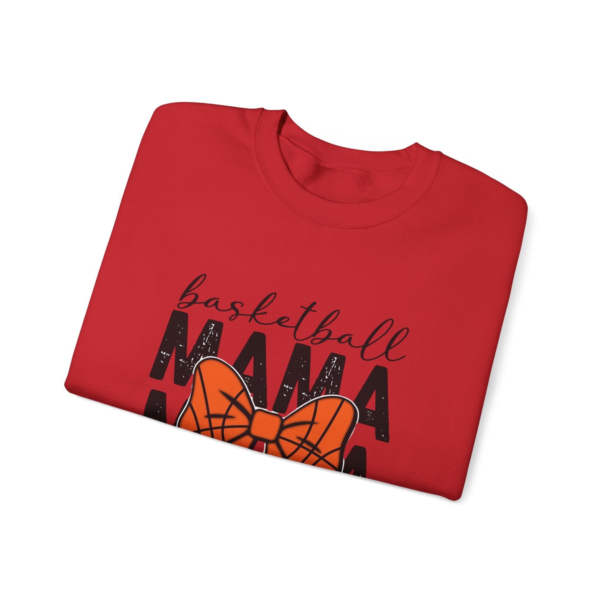 Basketball Mama Sweatshirt — Basketball Bow Mom Crewneck