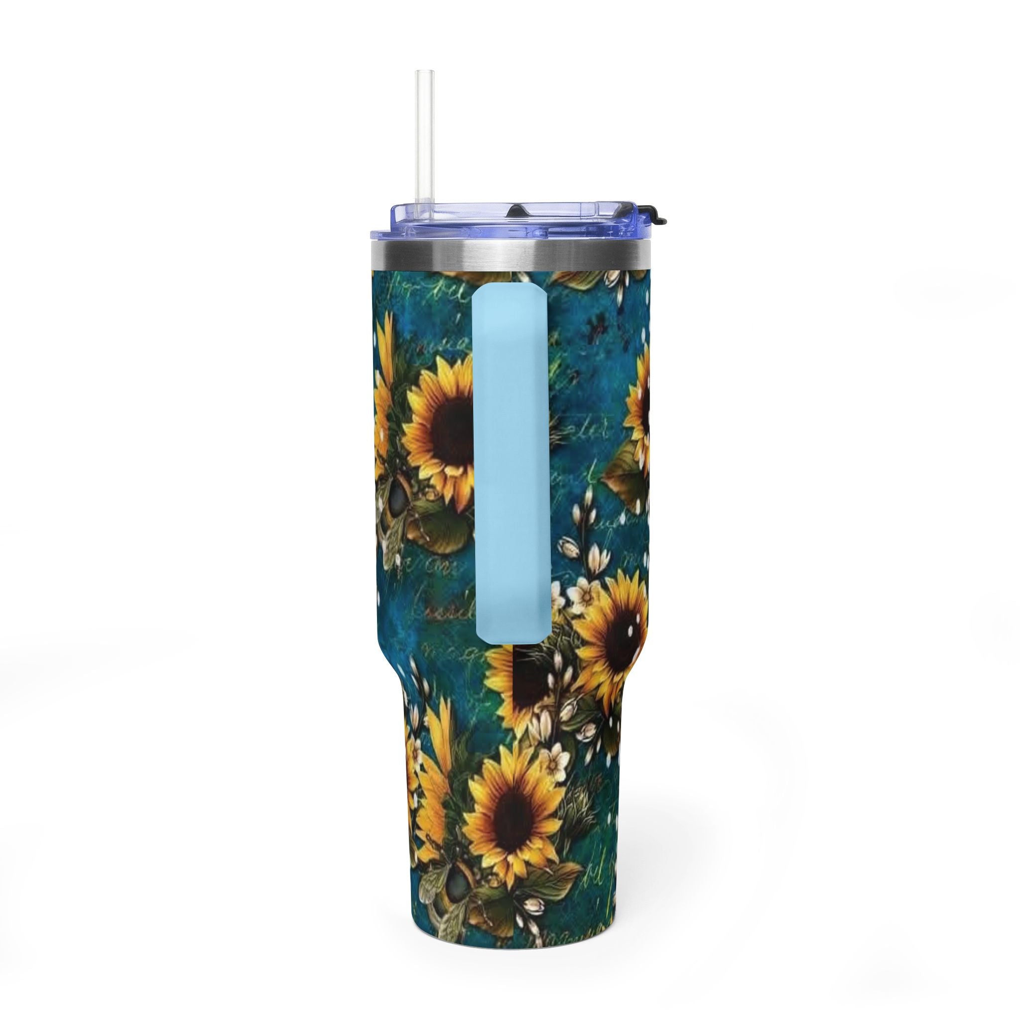 40oz Tumbler — 'You are my sunshine' Sunflower Vacuum Mug