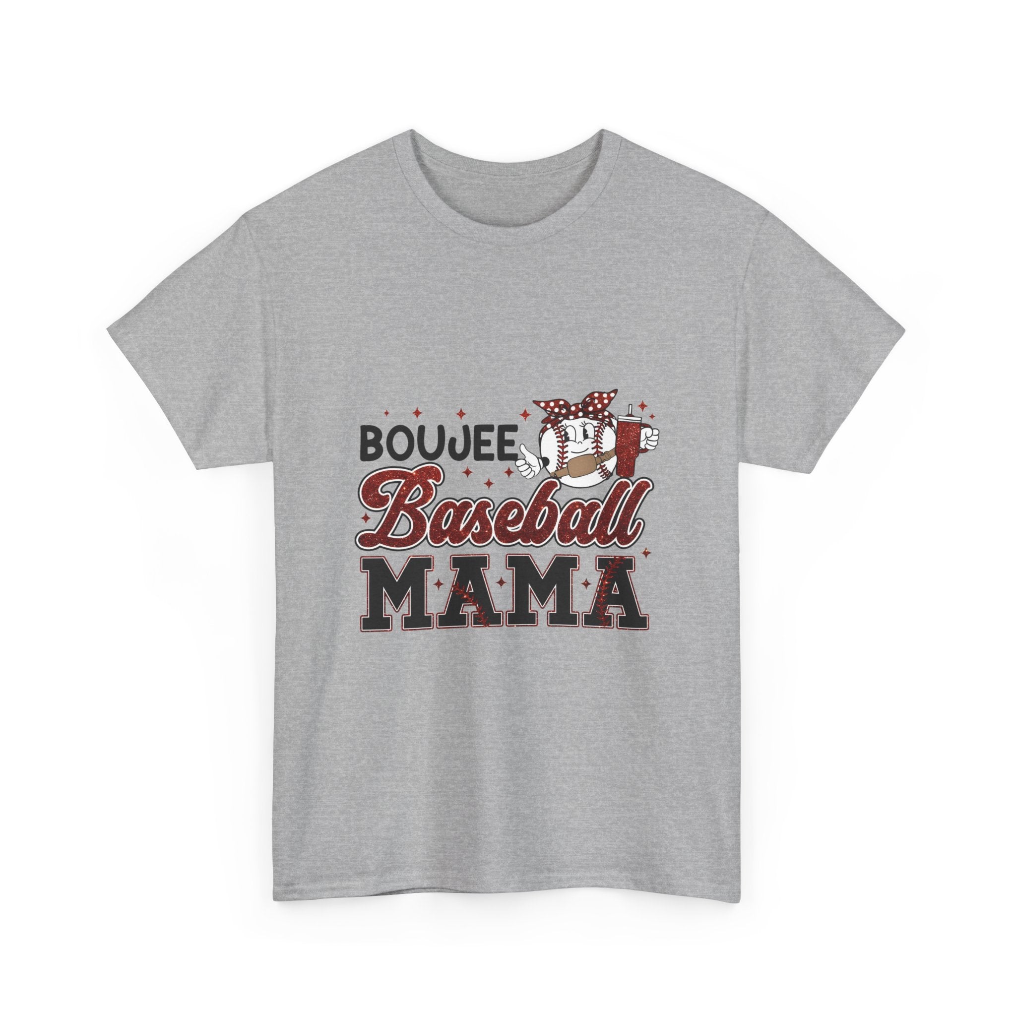 Boujee Baseball Mama T-Shirt – Cute Mom Graphic Tee for Baseball Moms