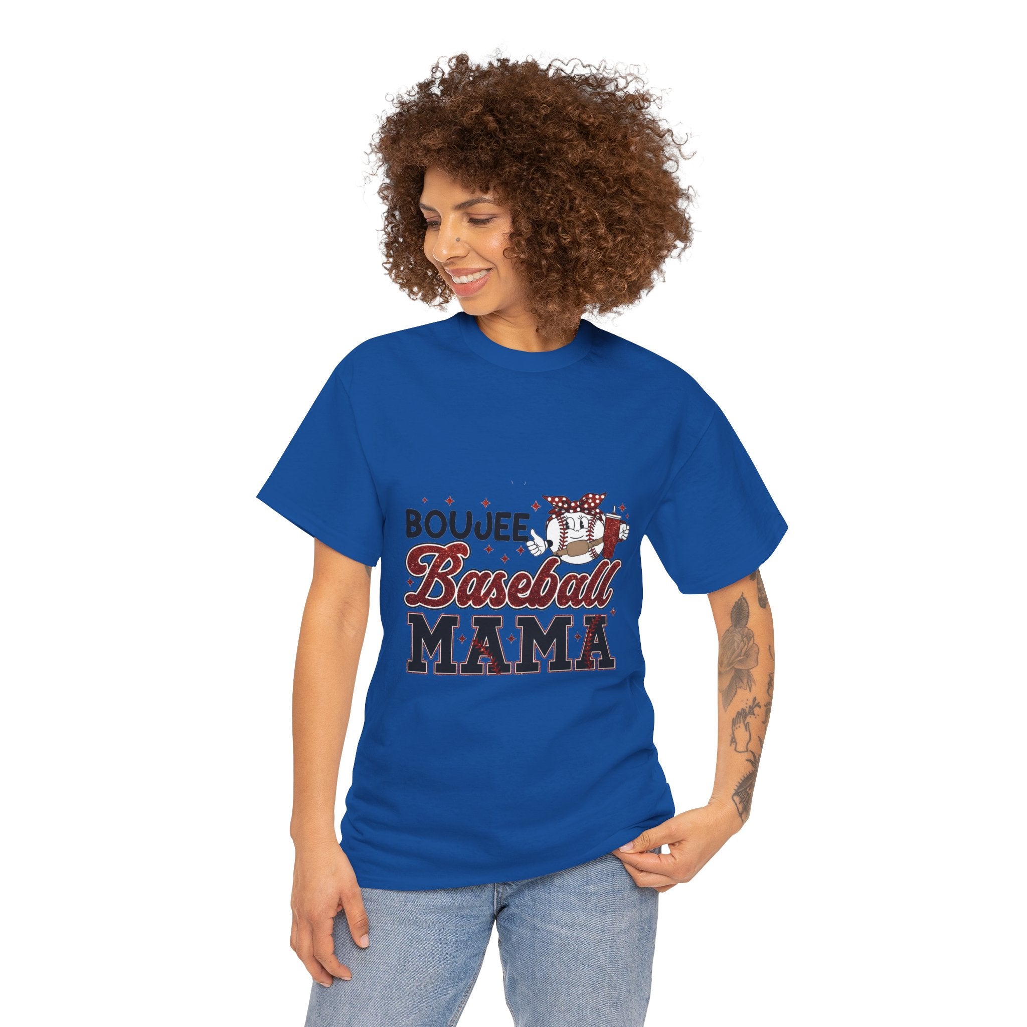 Boujee Baseball Mama T-Shirt – Cute Mom Graphic Tee for Baseball Moms