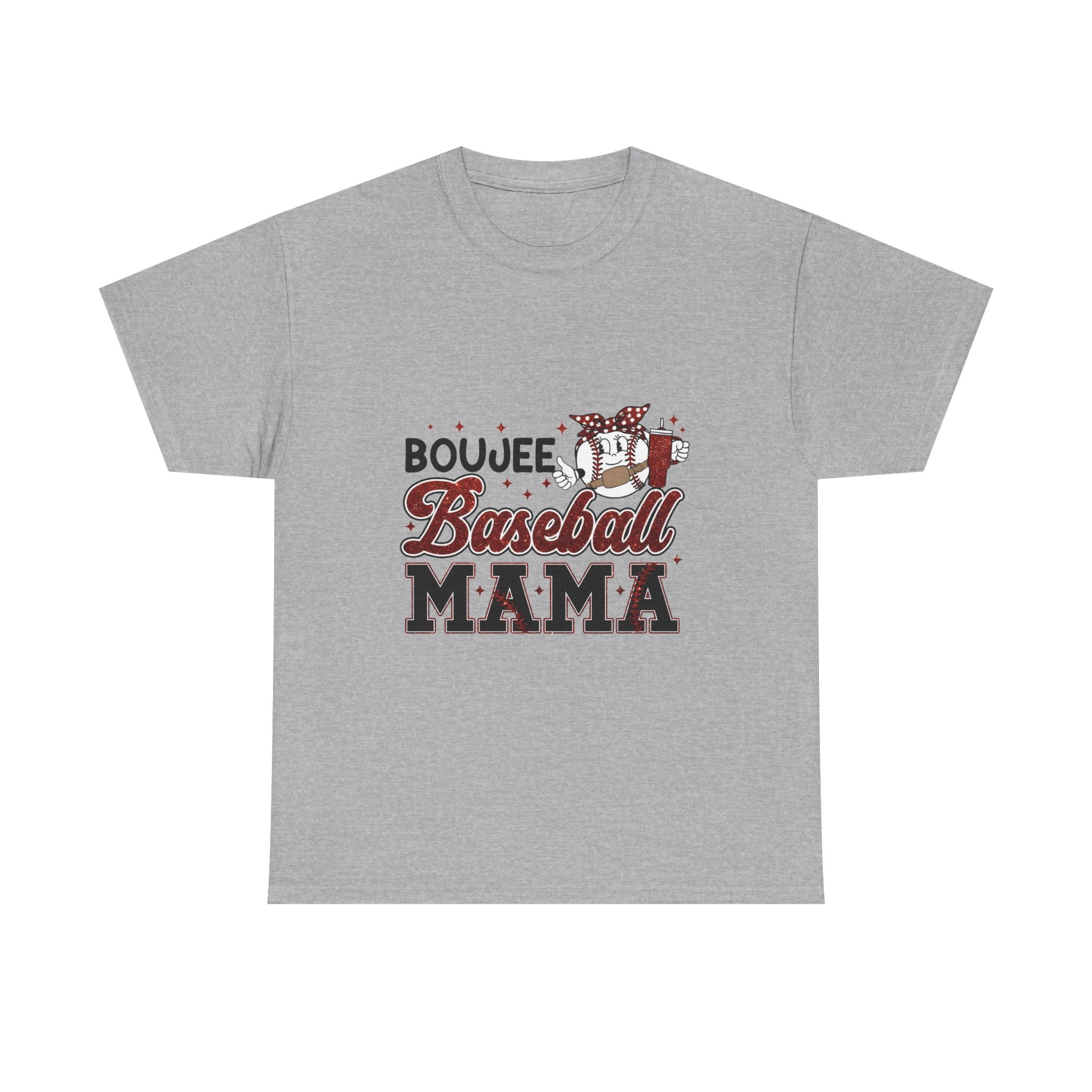 Boujee Baseball Mama T-Shirt – Cute Mom Graphic Tee for Baseball Moms