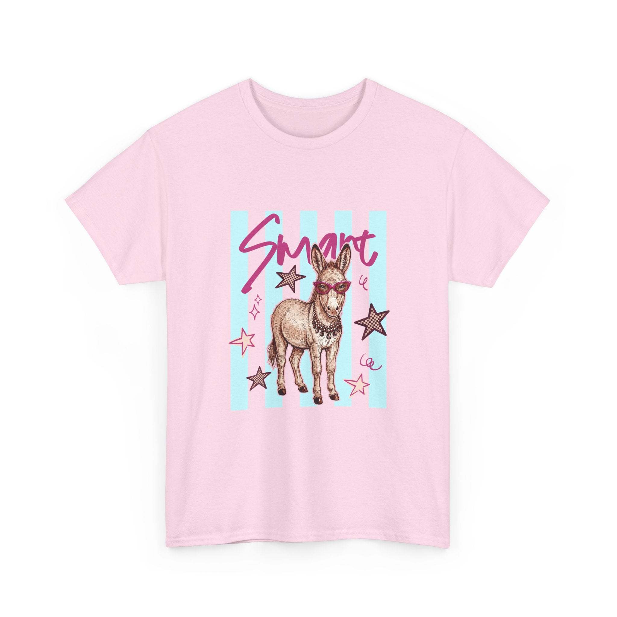 Donkey 'Smart' Graphic Tee — Cute Retro Animal Shirt