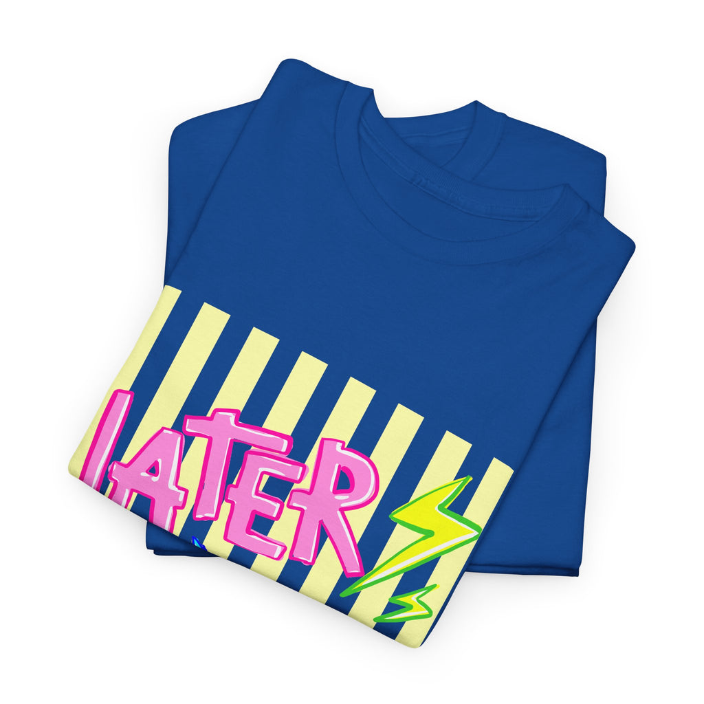 Later Gator Graphic Tee - Neon Retro Alligator Shirt