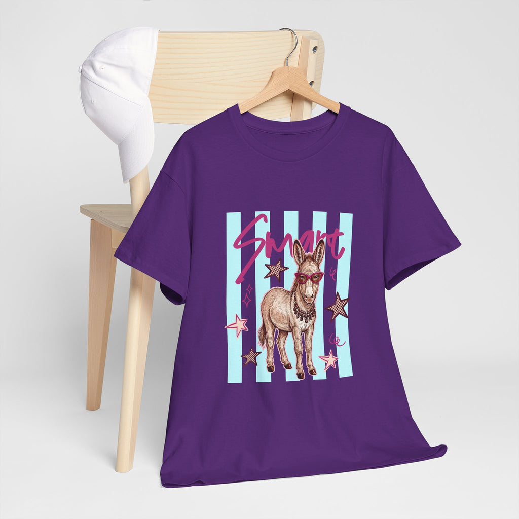 Donkey 'Smart' Graphic Tee — Cute Retro Animal Shirt