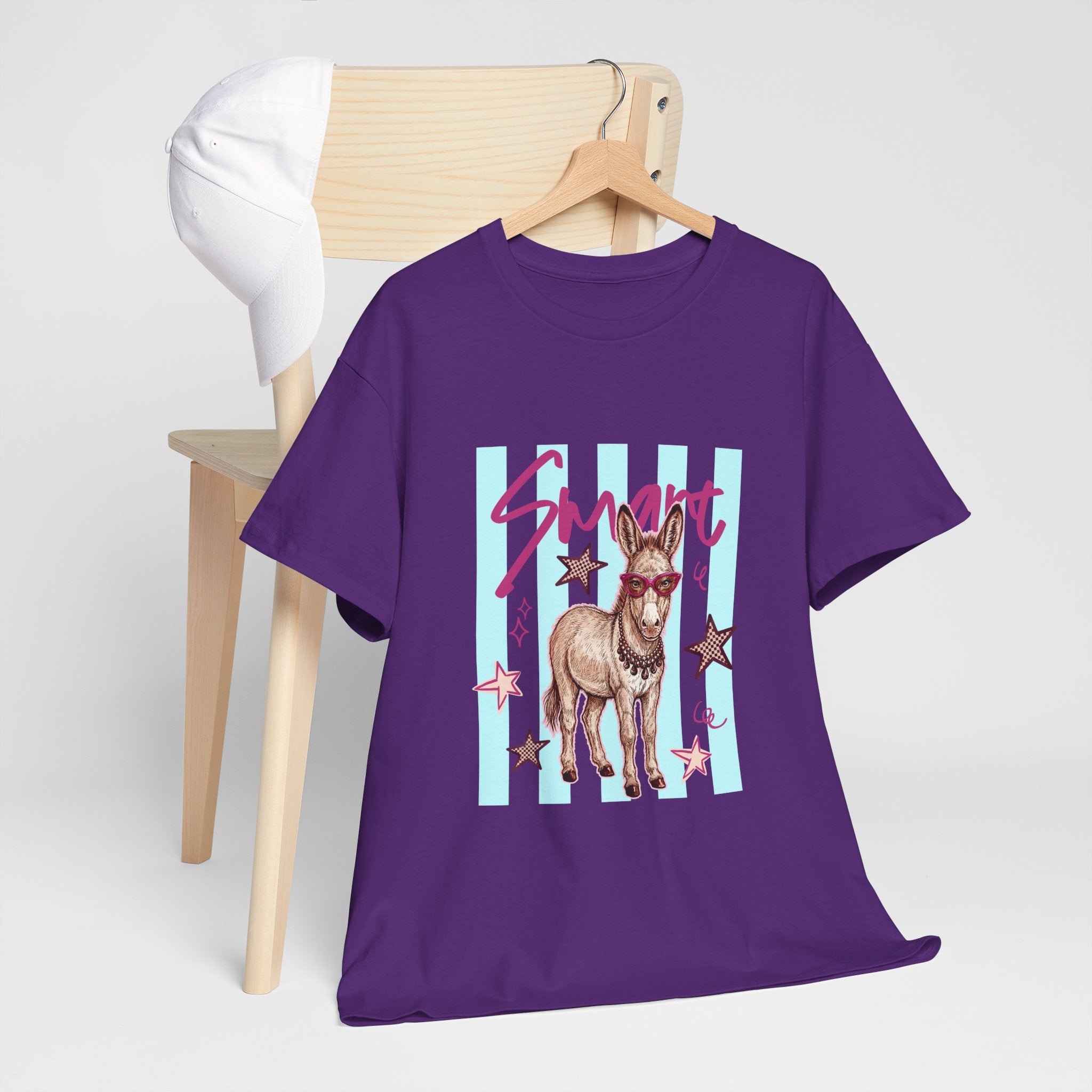 Donkey 'Smart' Graphic Tee — Cute Retro Animal Shirt