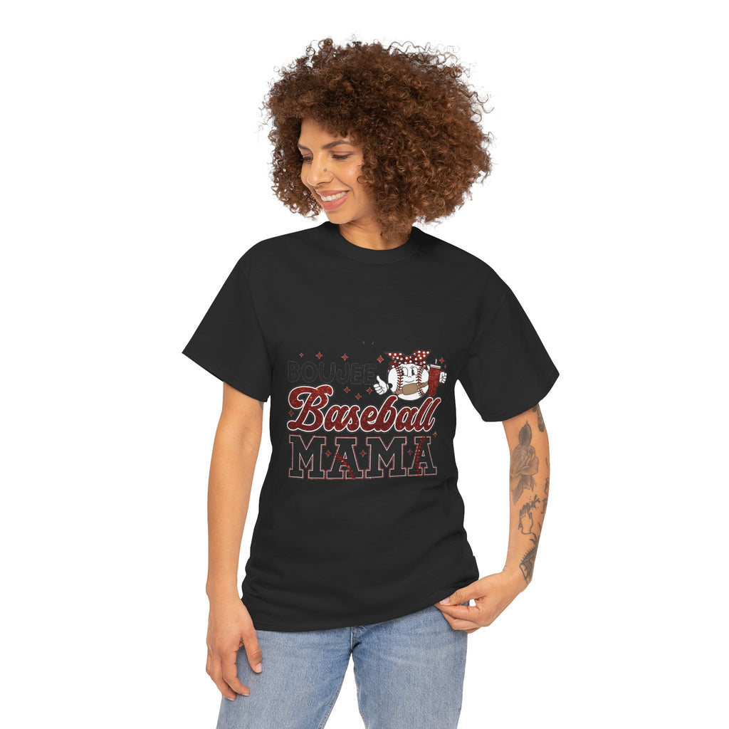 Boujee Baseball Mama T-Shirt – Cute Mom Graphic Tee for Baseball Moms
