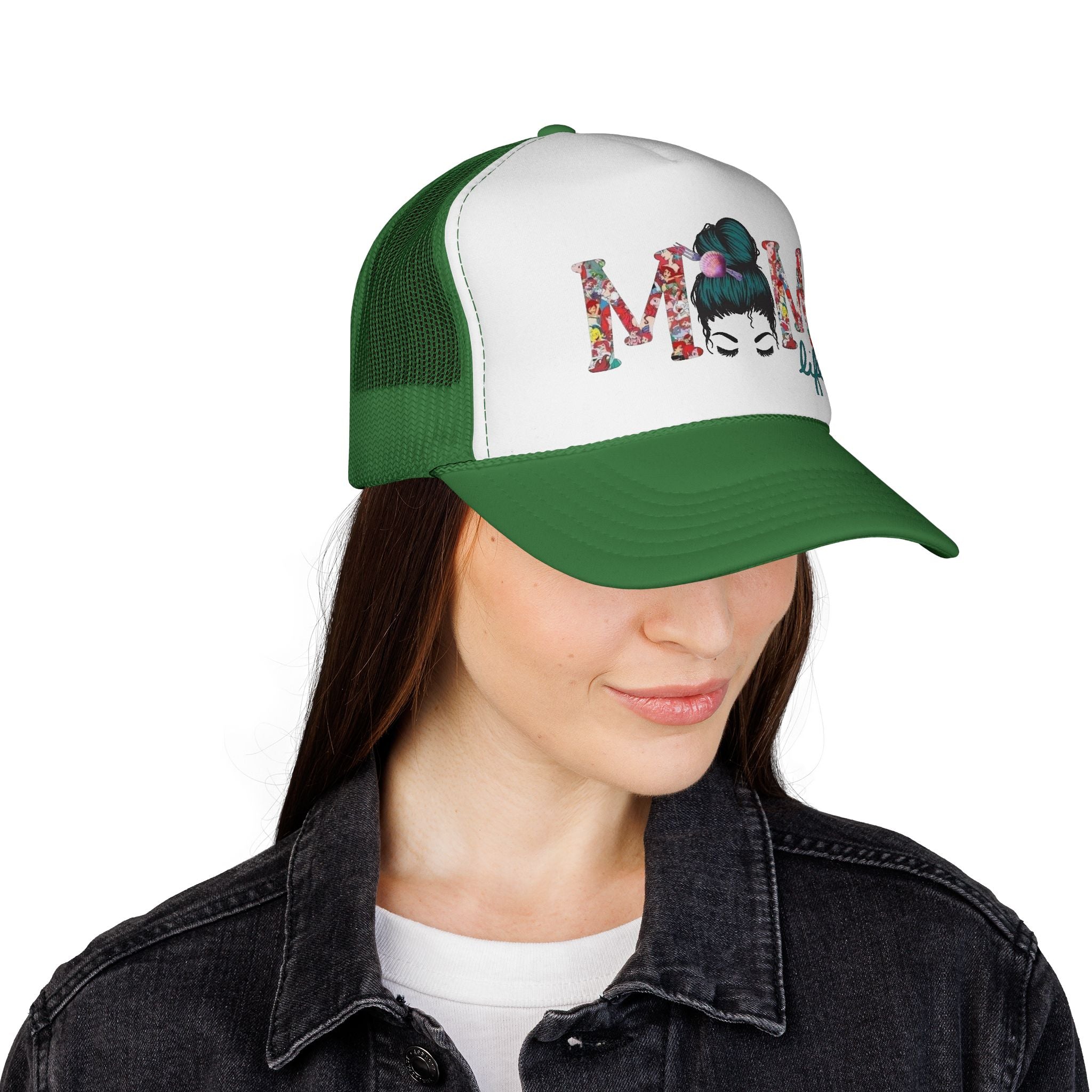 Mom Life Trucker Cap | Floral Mom Graphic Trucker Hat