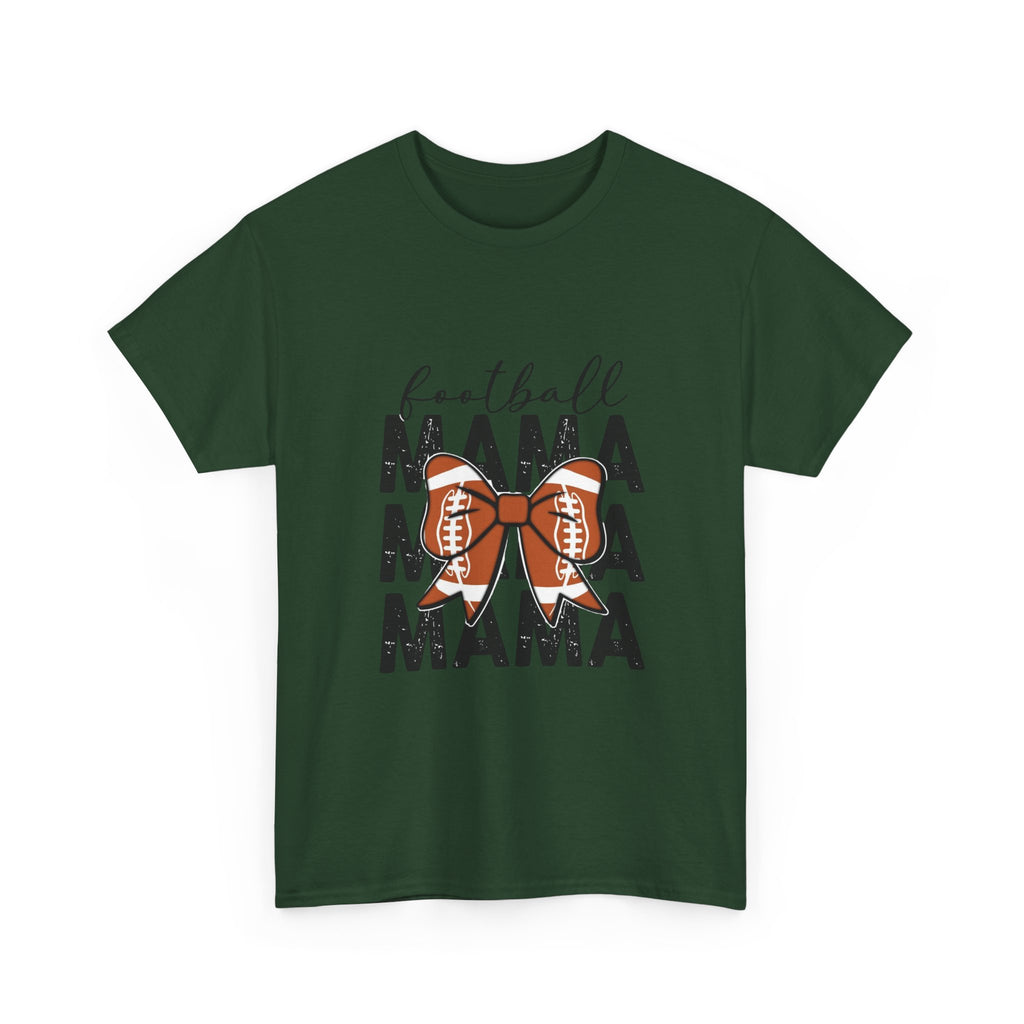 Football Mama T-Shirt — Cute Mom Football Tee with Bow