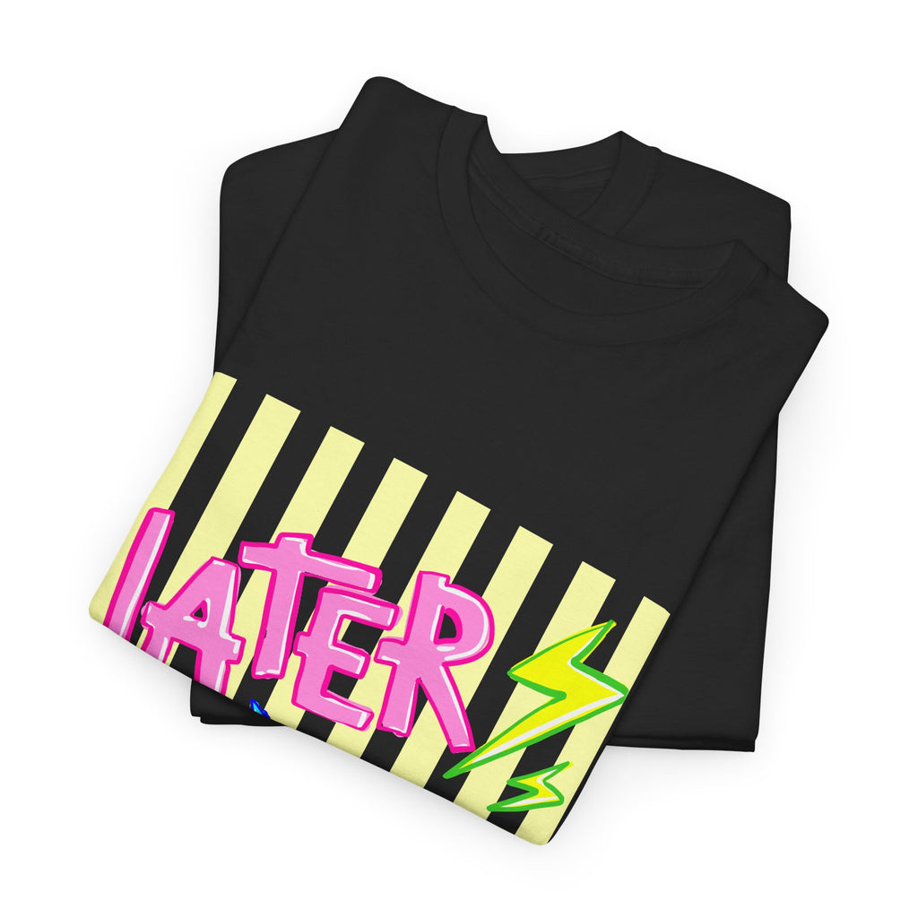 Later Gator Graphic Tee - Neon Retro Alligator Shirt
