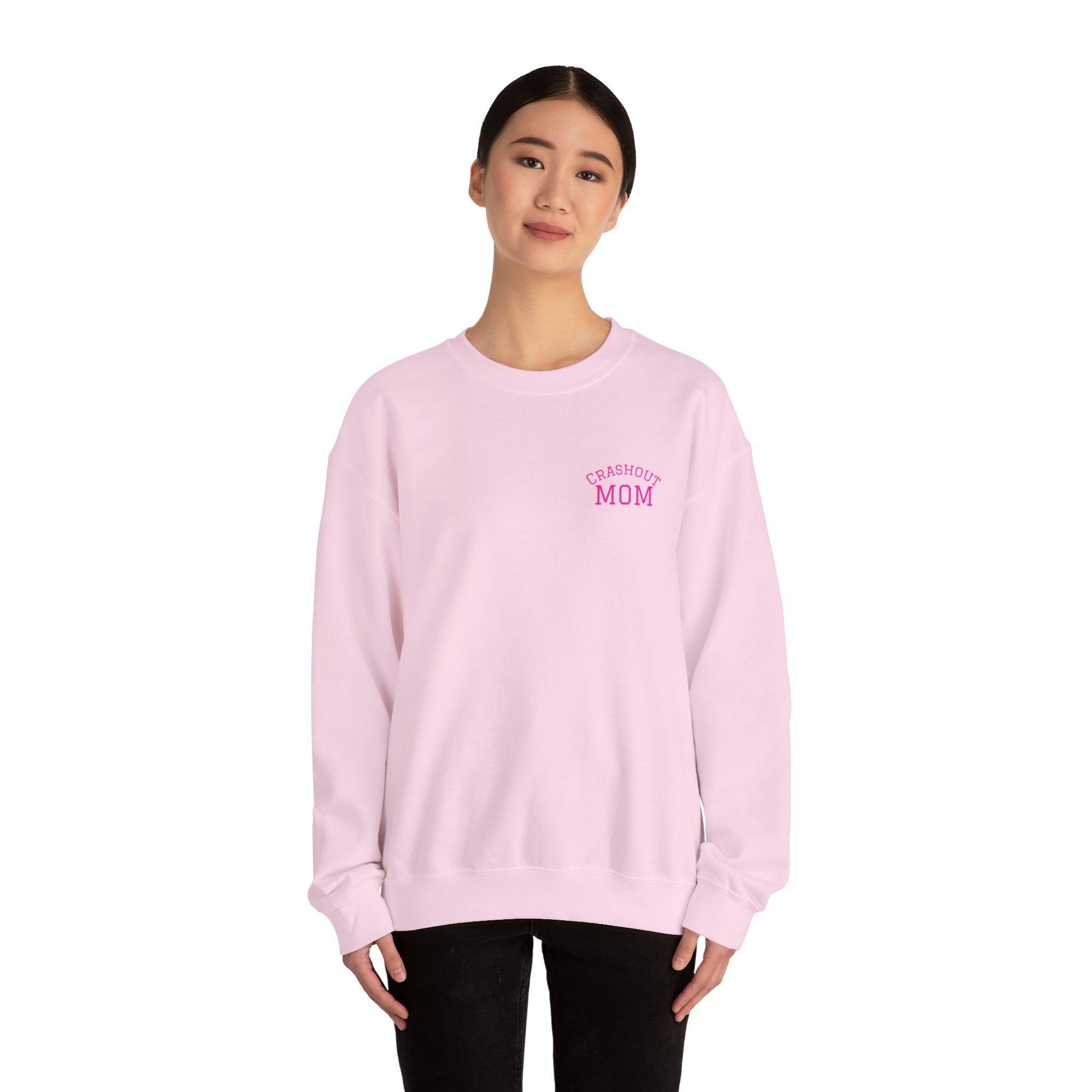 Crewneck Sweatshirt — “Just a Tinder Swiper Short Type of Mom” Funny Mom Graphic