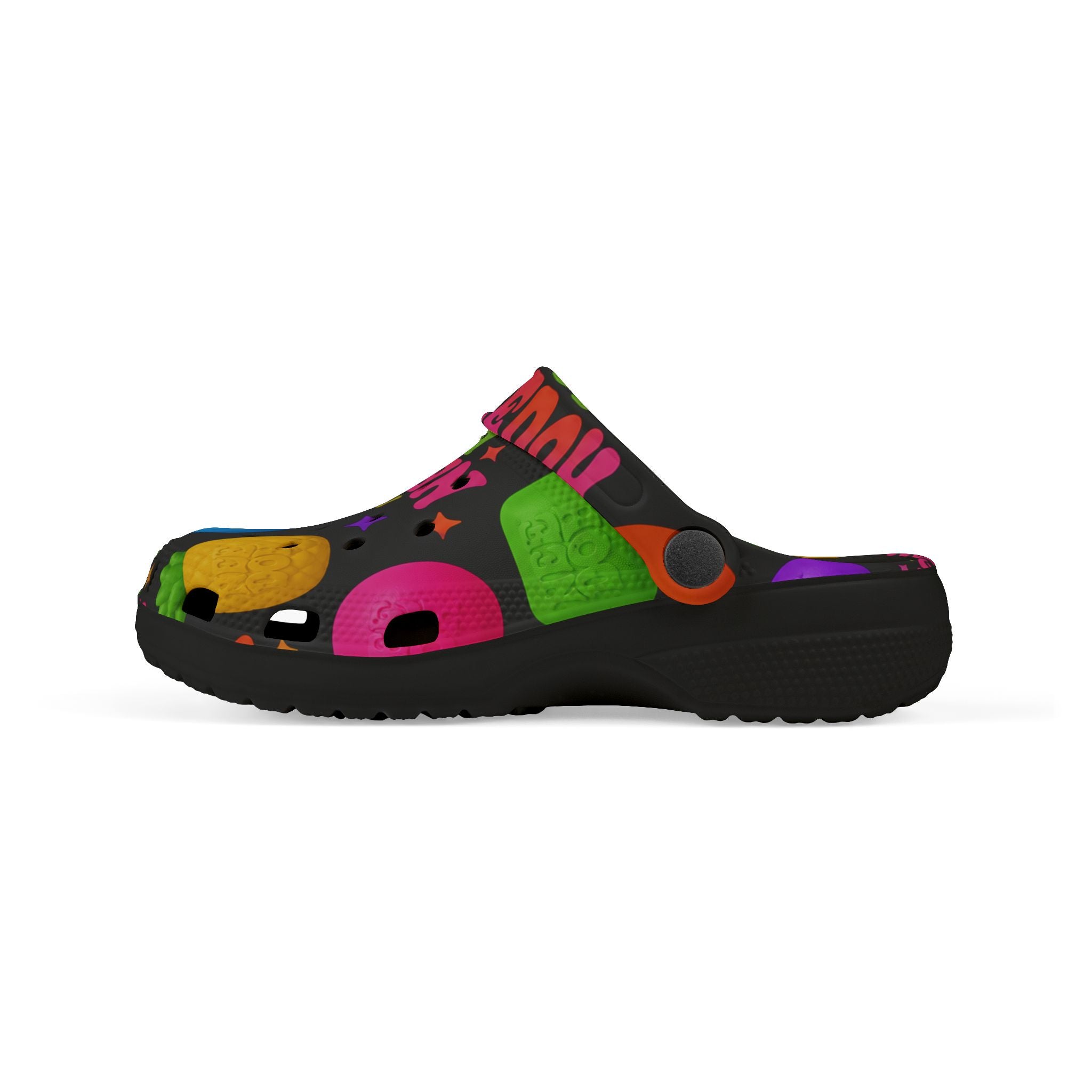 Bright, playful EVA foam clogs designed for kids