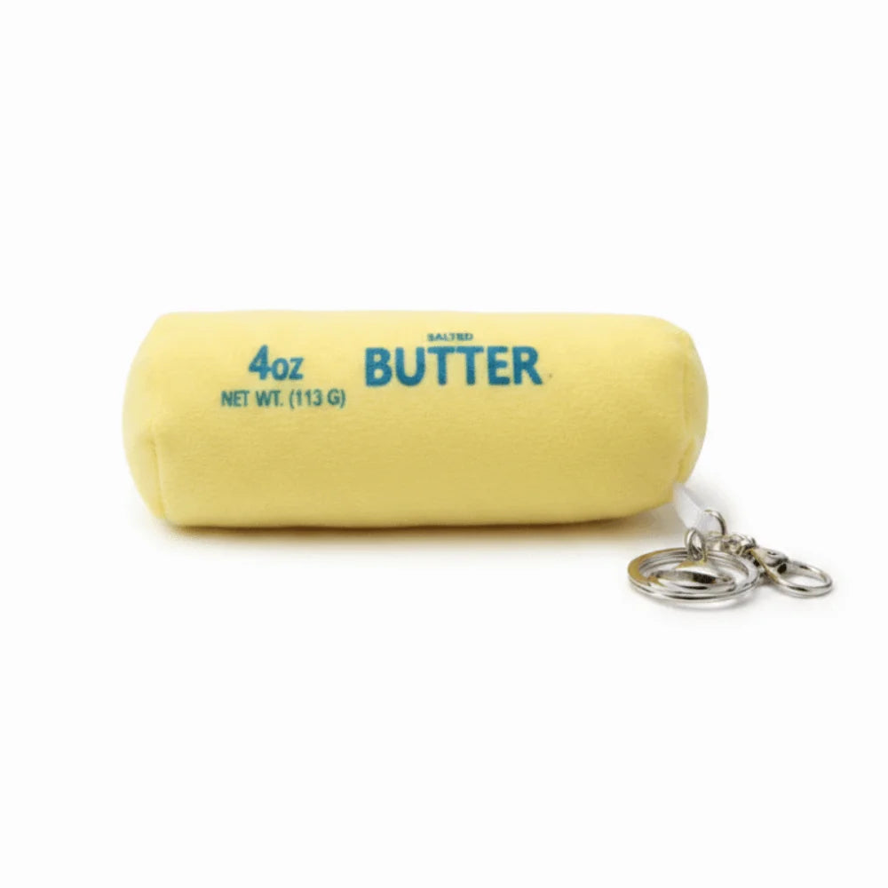 Cartoon Squishy Butter Stick Plush Keychains Squishy Texture Plush Butter Stress Relief Keychain Slow Rebound Toys Gifts